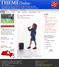 Screenshot of site